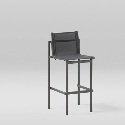 Sgabello da bar contemporaneo - ORIGIN - POINT - in alluminio / in alluminio termolaccato / impilabile