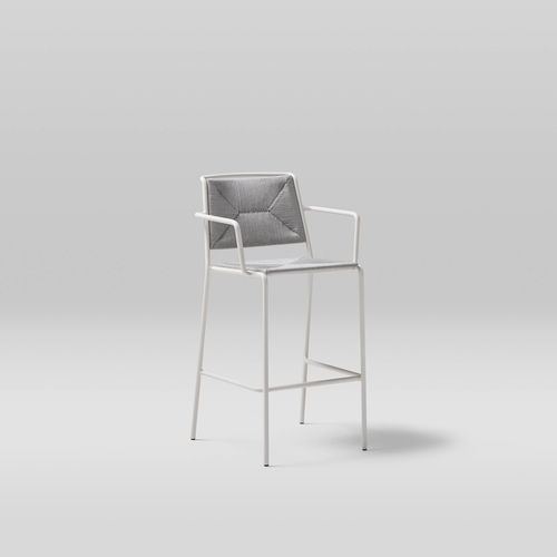 Sgabello da bar contemporaneo - ORIGIN - POINT - in corda / in alluminio / resistente agli UV