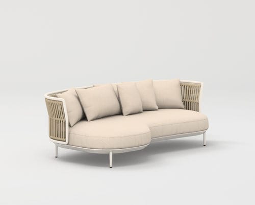 Chaise longue contemporanea - AMBA - POINT - in corda / in schiuma di poliuretano / in alluminio verniciato