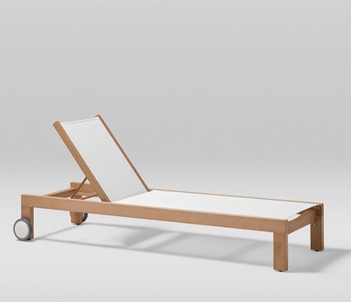 Chaise longue contemporanea - KHAN - POINT - in legno / in legno / reclinabile