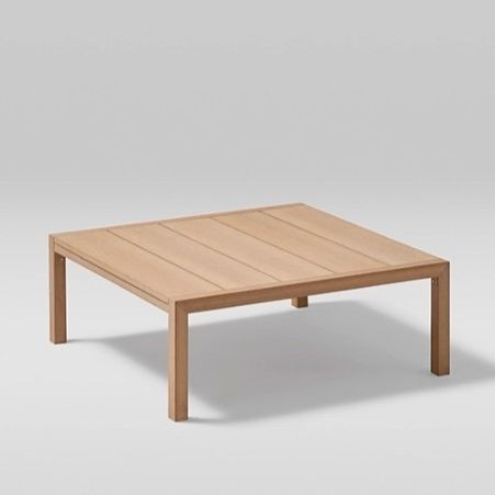 Tavolino basso contemporaneo - KUBIK - POINT - in legno / con supporto in legno / quadrato