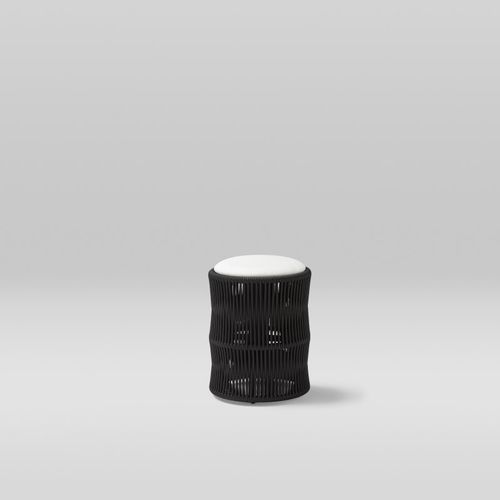 Pouf contemporaneo - WEAVE - POINT - in acrilico / in alluminio / in tessuto