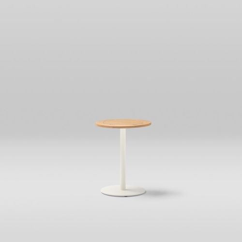 Tavolino basso contemporaneo - LIS - POINT - in alluminio verniciato / in teak / con supporto in alluminio
