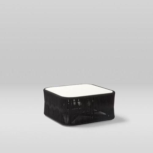 Tavolino basso contemporaneo - WEAVE - POINT - in poliestere / in alluminio / in alluminio