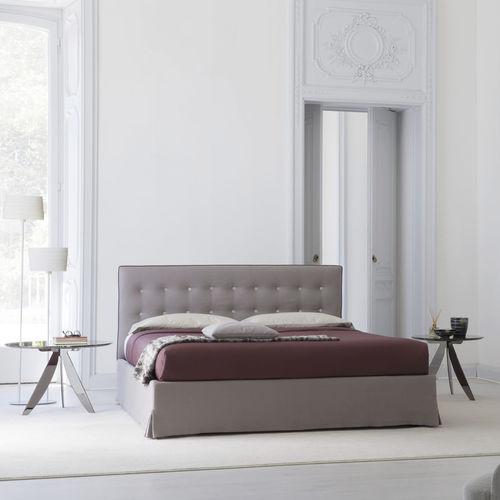 Letto matrimoniale - MARAIS - BERTO - contemporaneo / con testiera imbottita / con base contenitore