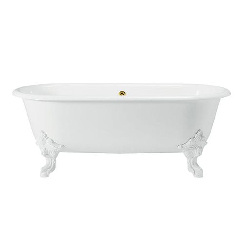 Vasca da bagno ovale - CLEO - GENTRY HOME - con piedi / in ghisa / bianca