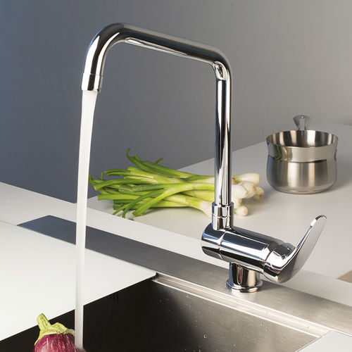 Miscelatore da appoggio - IMPACT : FGIM08110 - GUGLIELMI - in metallo cromato / da cucina / 1 foro