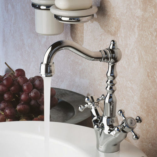 Miscelatore doppio comando per lavabo - CLASSICA : FBCL54520 - GUGLIELMI - da appoggio / in metallo cromato / da bagno