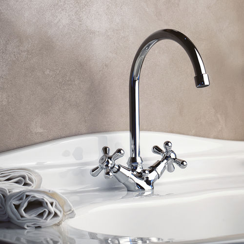 Miscelatore doppio comando per lavabo - CLASSICA DUE : FBCD57520 - GUGLIELMI - da appoggio / meccanico / in metallo cromato