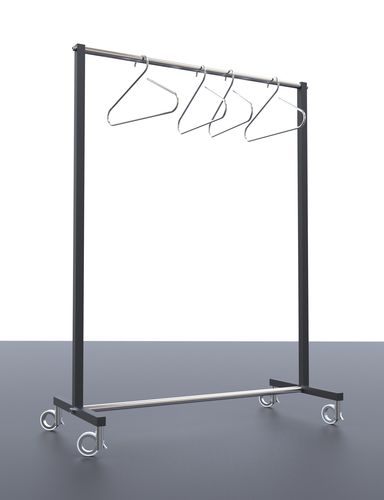 Appendiabiti contemporaneo - DIHEDRAL 1 - INSILVIS - in acciaio / in acciaio inossidabile / con rotelle