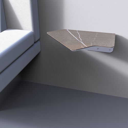 Tavolo d'appoggio design originale - ASIDE 1 ST - INSILVIS - in acciaio inossidabile / in acciaio COR-TEN® / in pietra naturale