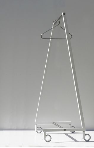 Appendiabiti contemporaneo - SUNCHARIOT 2 - INSILVIS - acciaio / con rotelle
