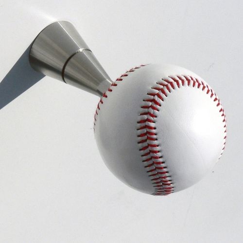 Appendiabiti a muro - BASEBALL 1A - INSILVIS - contemporaneo / in acciaio inossidabile