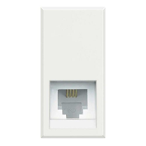 Presa informatica - HD4258C11N - Bticino - telefonica / da parete / in acciaio inossidabile