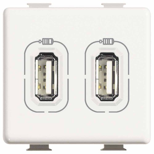 Presa USB - AM5285C3 - Bticino - doppia / da parete / classica
