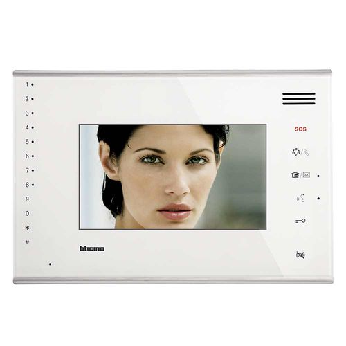 Videocitofono bianco - 322050 - Bticino - da incasso / da interno / a colori