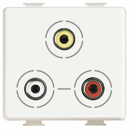 Presa elettrica - AM4284 - Bticino - audio / tripla / da parete