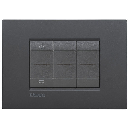 Interruttore a pulsante - L4027C-L4003C-1 - Bticino - ad incasso / triplo / classico
