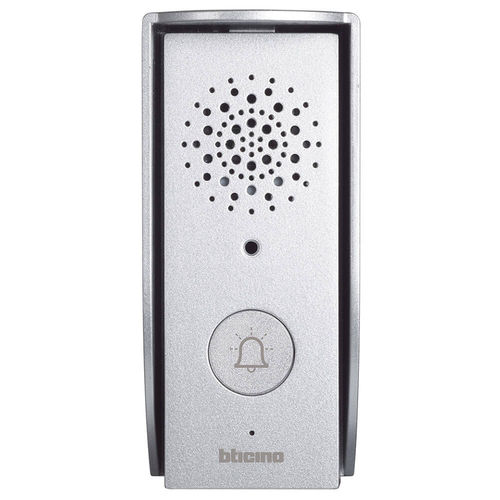 Modulo di citofono in acciaio inossidabile con finitura opaca - 330560 - Bticino - da incasso / da esterno / con 1 pulsante