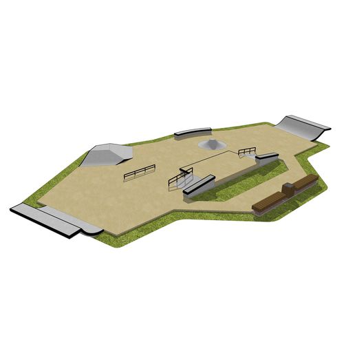 Skatepark in calcestruzzo - CONCRETE : 275M2 - Techramps - monolitico