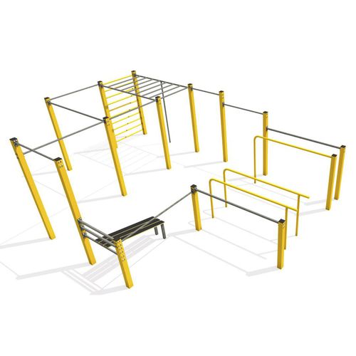 Attrezzature di street workout per spazio pubblico - FLOWPARKS : CUSTOM STANDARD M - Techramps - per attività sportiva / per parco giochi / abduzione