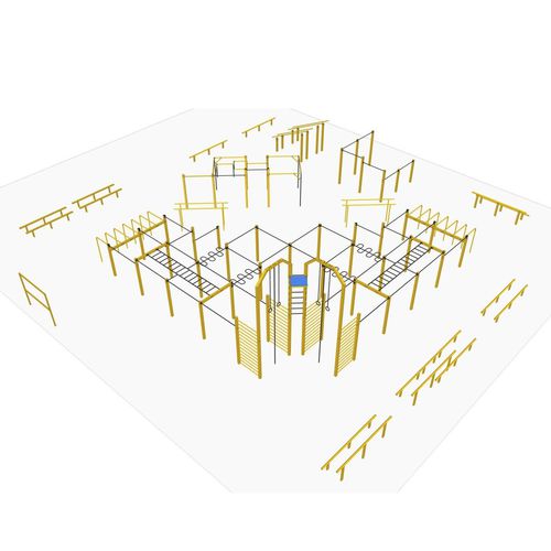 Attrezzature di street workout per spazio pubblico - FLOWPARKS : STREET WORKOUT + PARKOUR PARK - Techramps - per attività sportiva / per parco giochi / abduzione