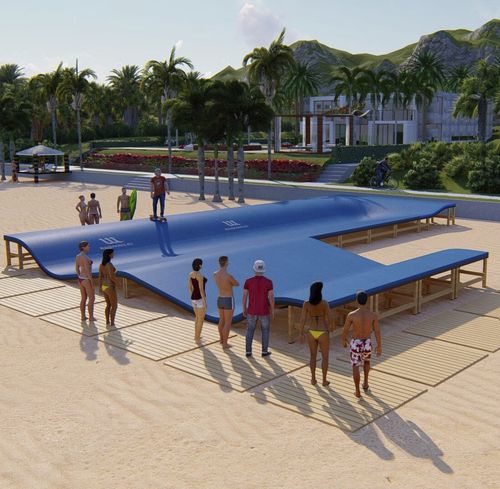 Skatepark tipo wave - WAVEPARK : W6 - Techramps - in composito