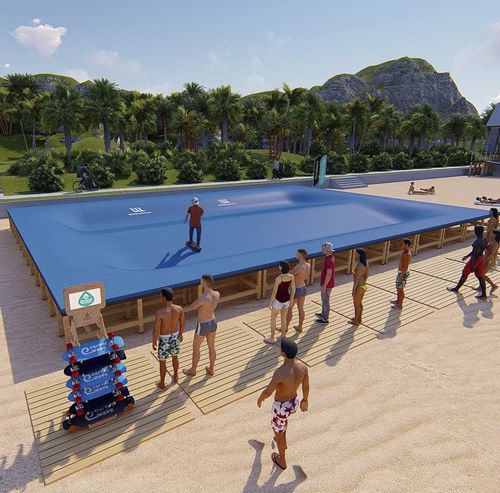 Bowl per skatepark in composito - WAVEPARK : W10 - Techramps - tipo wave