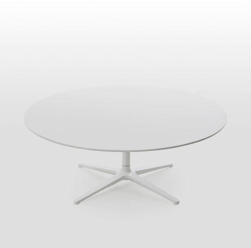 Tavolino basso contemporaneo - PLATO - MAXDESIGN - in MDF / in alluminio / rotondo