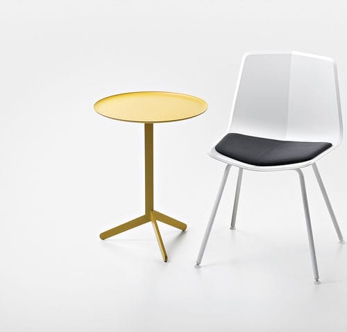 Tavolino contemporaneo - PIC  - MAXDESIGN - in MDF / in acciaio / rotondo