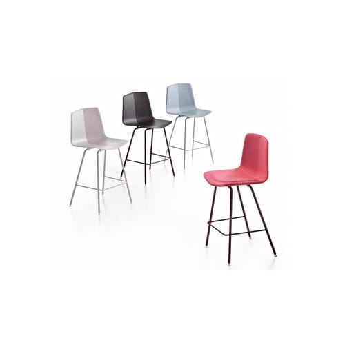 Sedia alta contemporanea - STRATOS  - MAXDESIGN - da interno / in tessuto / in pelle