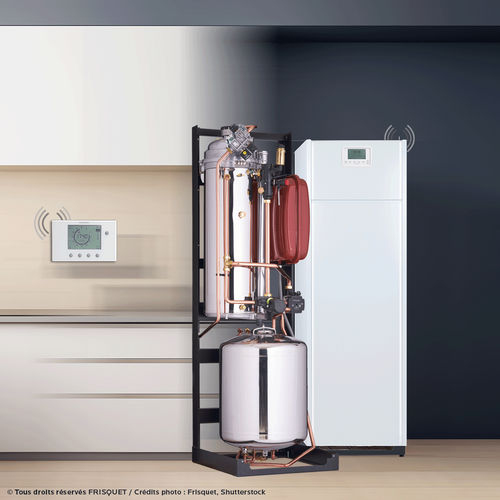 Caldaia a gas - PRESTIGE VISIO&reg; - FRISQUET - con scaldacqua / residenziale / professionale