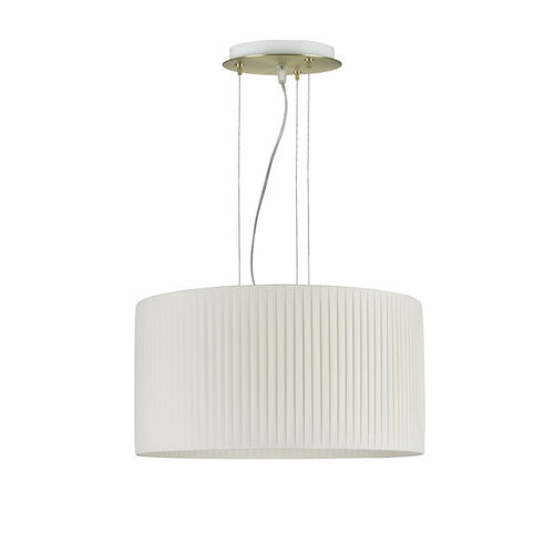 Lampada a sospensione - ZORA - BROSSIER SADERNE - in ottone spazzolato / in filo metallico / in tessuto