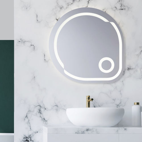 Specchio da bagno luminoso a LED - BELUGA - BROSSIER SADERNE - a muro / contract / contemporaneo