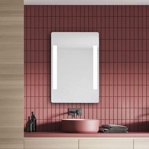 Specchio da bagno luminoso a LED - ALBURY - BROSSIER SADERNE - a muro / contract / contemporaneo