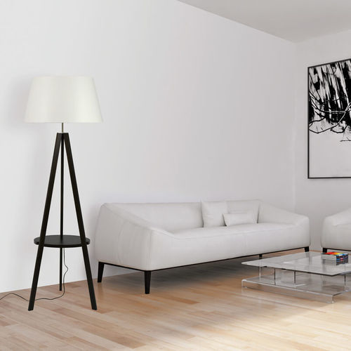 Lampada da terra - DELPHES - BROSSIER SADERNE - in tessuto / in rovere / contemporanea