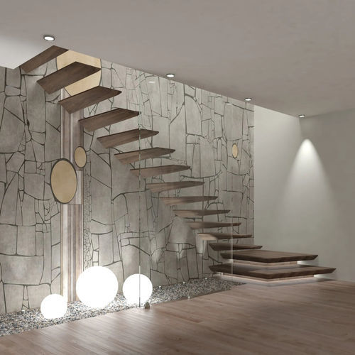Scala dritta - DIAMOND - Marretti - a L / con gradini in legno / per uso residenziale