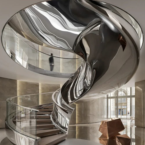 Scala elicoidale - STERLING - Marretti - con gradini in quercia / con struttura in metallo / in legno
