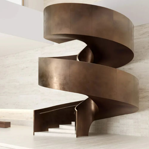 Scala elicoidale - DOUBLE LOOP - Marretti - con gradini in marmo / in metallo / professionale