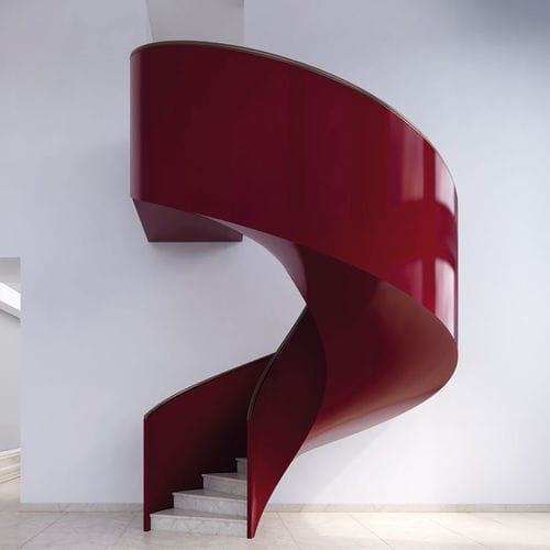 Scala curva - GLOSSY - Marretti - con gradini in marmo / in metallo / professionale