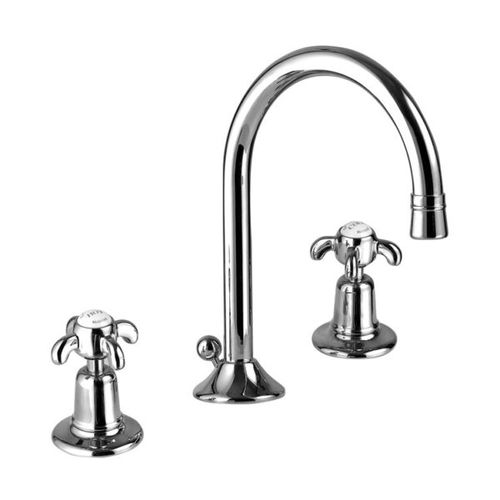 Miscelatore doppio comando per lavabo - NGT1006 - Kenny&Mason - da appoggio / in metallo cromato / in ottone