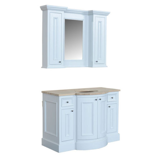 Mobile lavabo da appoggio - HOLT03 - Kenny&Mason - in rovere / in marmo di Carrara / classico