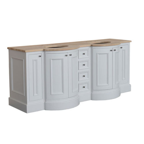 Mobile lavabo doppio - HOLT06 - Kenny&Mason - da appoggio / in rovere / in marmo di Carrara