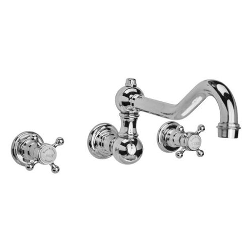 Miscelatore doppio comando da parete - TH018  - Kenny&Mason - in metallo cromato / da cucina / 3 fori