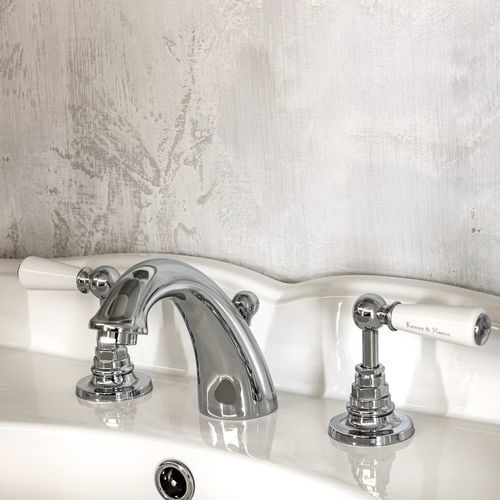 Miscelatore doppio comando per lavabo - NGT705  - Kenny&Mason - da appoggio / in metallo cromato / da bagno