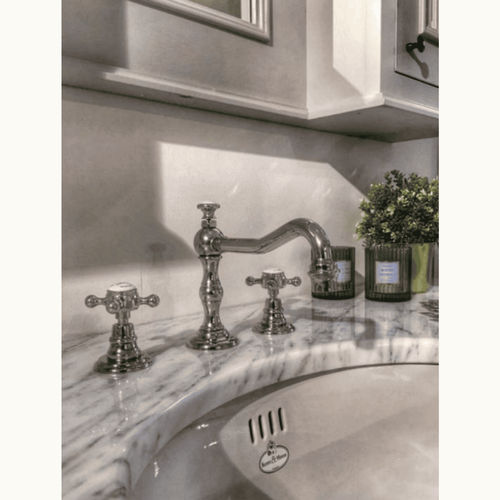 Miscelatore doppio comando per lavabo - TH004  - Kenny&Mason - da appoggio / in metallo cromato / da bagno