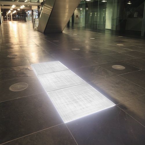 Pavimento sopraelevato in composito - JUNO - Nesite - retroilluminato / a risparmio energetico / da interno