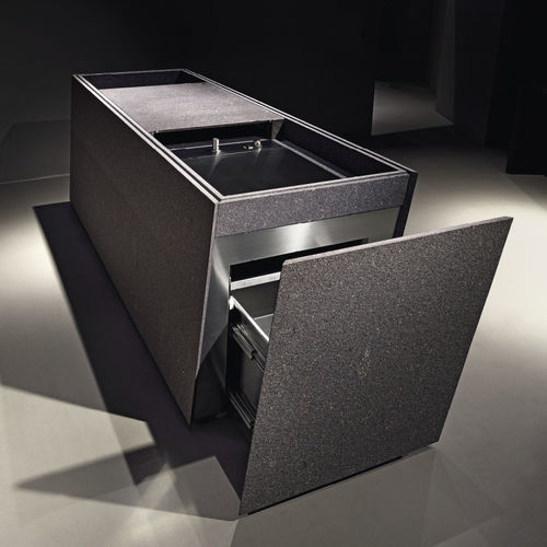 Cucina da esterno - incline - minotti cucine - contemporanea / in pietra / con isola