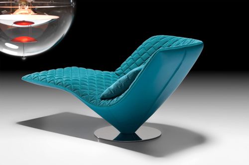 Chaise longue contemporanea - ACHILLES COVER - ARTANOVA - in tessuto / in pelle / blu