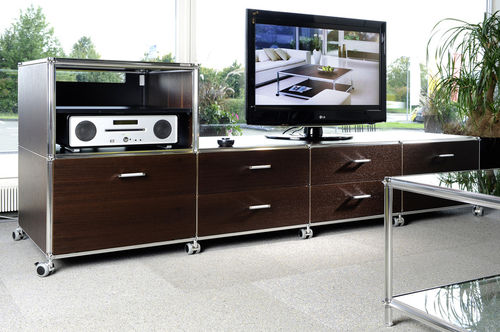 Mobile multimediale contemporaneo - ARTMODUL AG - modulare / in legno laccato / in metallo